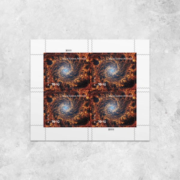 $10.10 Stamps 2025 Spiral Galaxy NGC 628 -(20 Stamps 5 Sheets)
