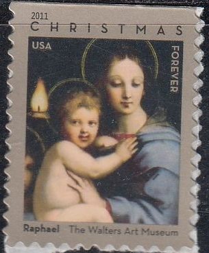 Forever Stamps 2011 Christmas Madonna and Child  -(100 Stamps 5 Books)