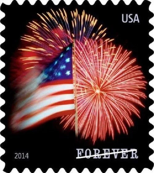 2014 US Flag Stamp the Star-Spangled Banner -(100 Stamps 5 Books)