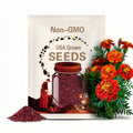 Red Cherry Marigold Seeds - Edible -Open-Pollinating - Draft Resistant - Cold Resistant - Dwarf - Plant in Spring/After frost #282