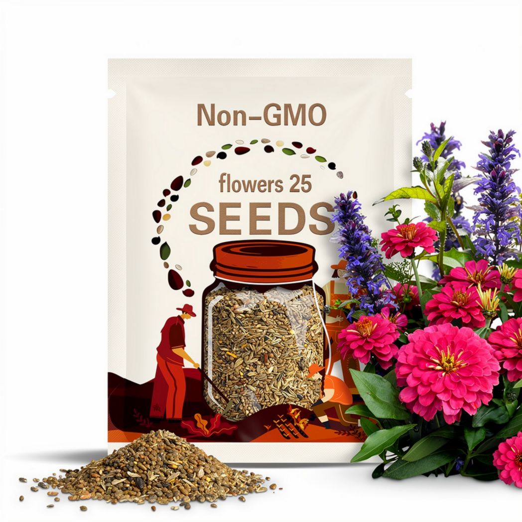 Flowers 25 Zinnia Seeds Zinnia Magellan Coral Zinnias Seed Packets