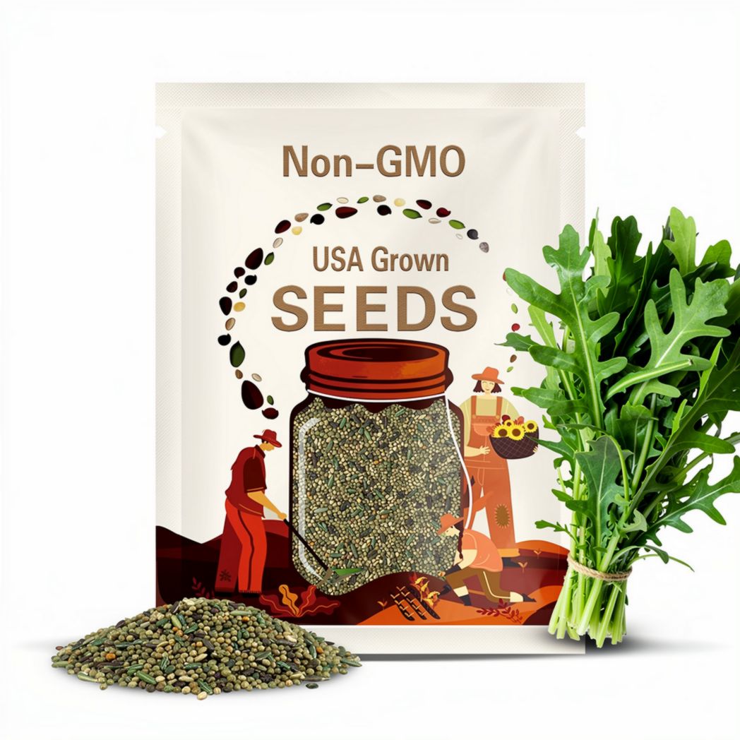 Bulk Slow Bolt Arugula seeds, Eruca Vesicaria EV012C