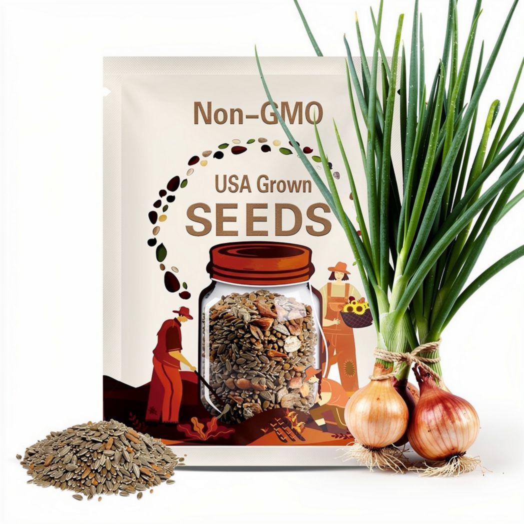 Onion Seeds, White Lisbon Bunching Onion - 150+ Seeds, Onion Seeds, Green Onions, Chives