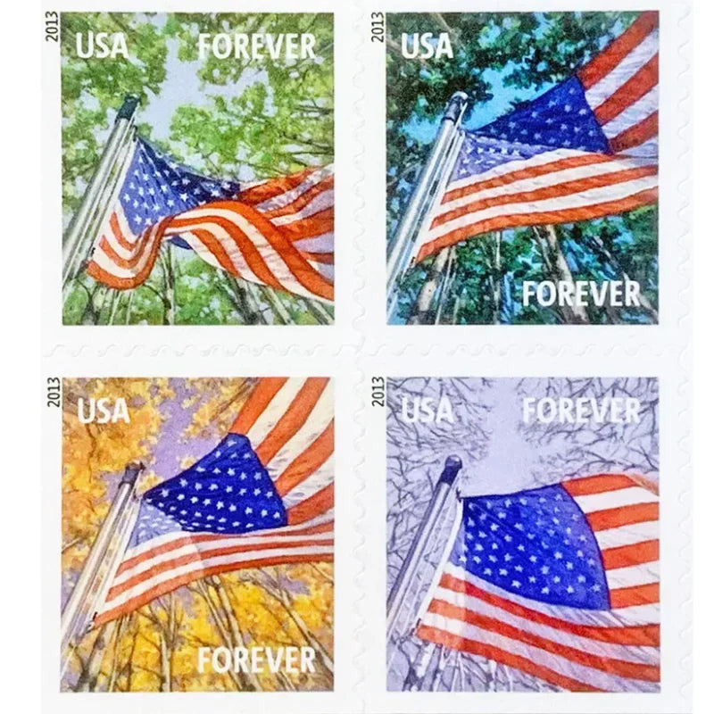2013 US Flag Stamp -(100 Stamps 5 Sheets)