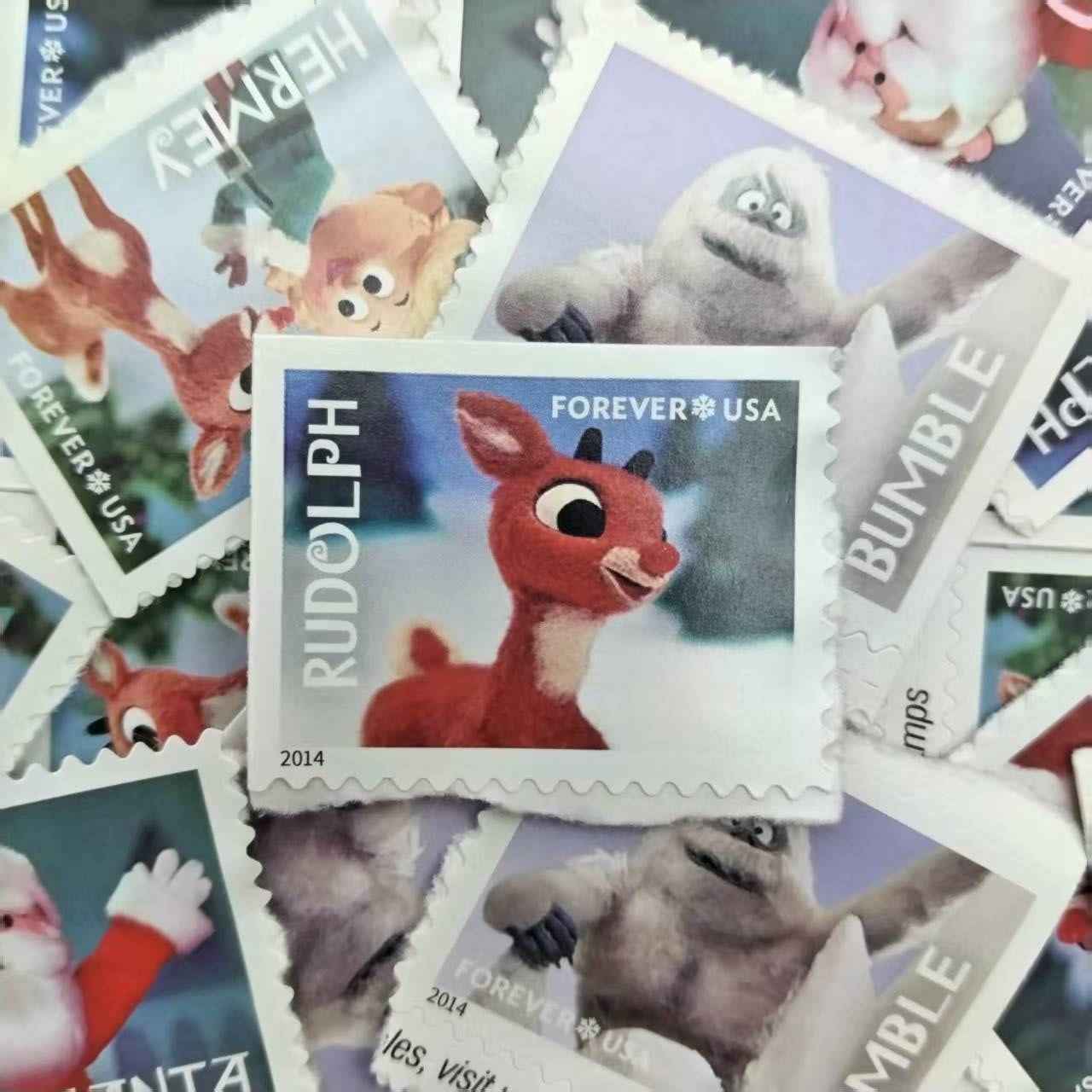 2014 Rudolph the Red-Nosed Reindeer Forever Stamps(5 Books 100pcs)
