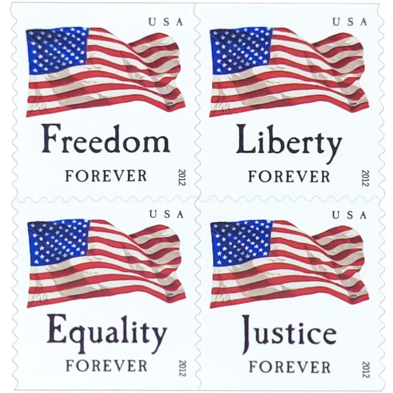 2012 US Flag Stamps  Postage Forever -(100 Stamps 5 Books)